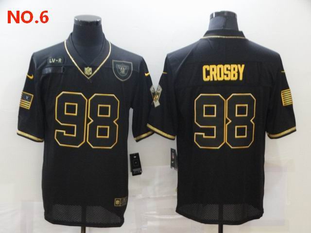 Men's Las Vegas Raiders 98 Maxx Crosby Jersey NO.6;